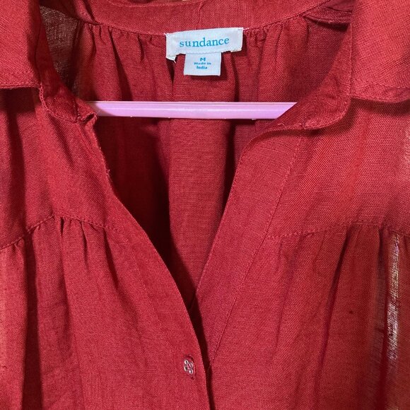 Sundance red linen dress - Picture 3 of 7